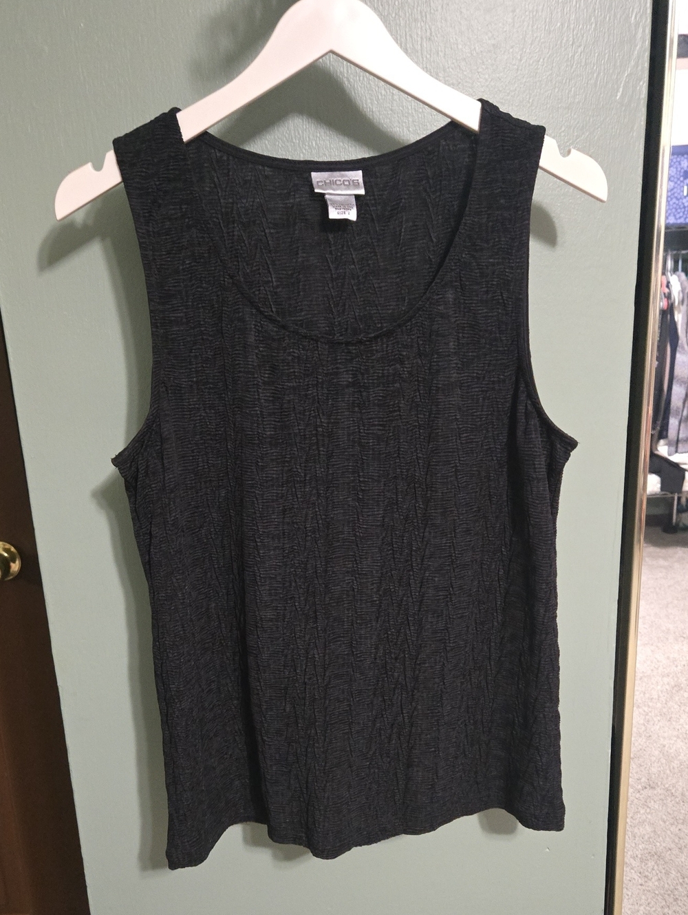 Chico's Textured Scoop-Neck Tank